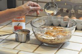 Photo of Combineing all ingredients in a medium bowl or a blender.