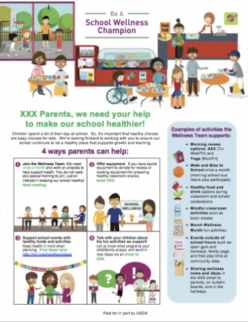 school wellness food hero parent flyer templates