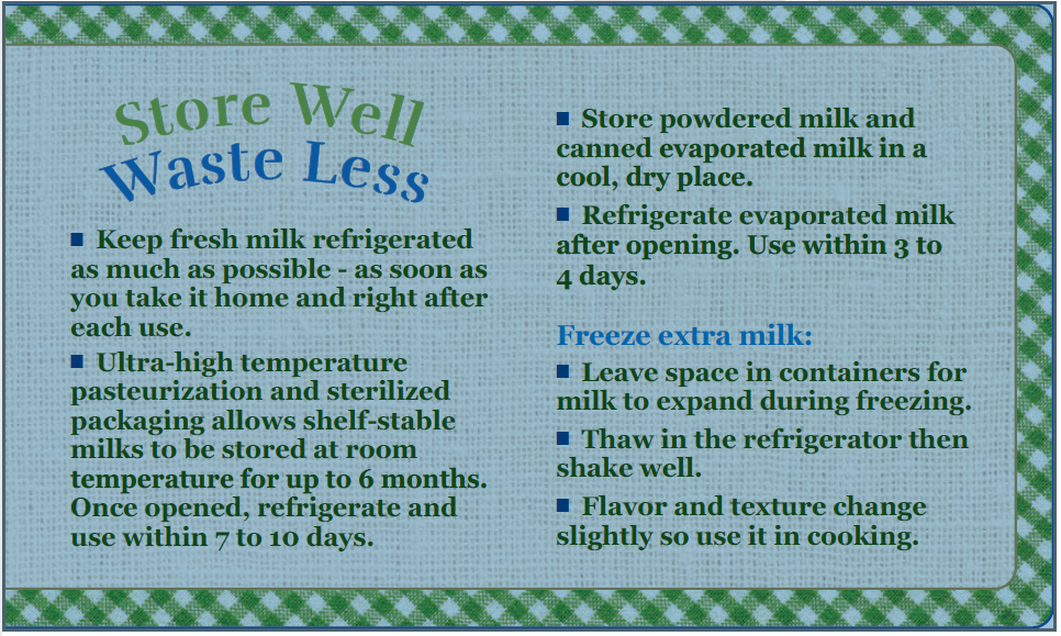 Milk Store Well Waste Less Image