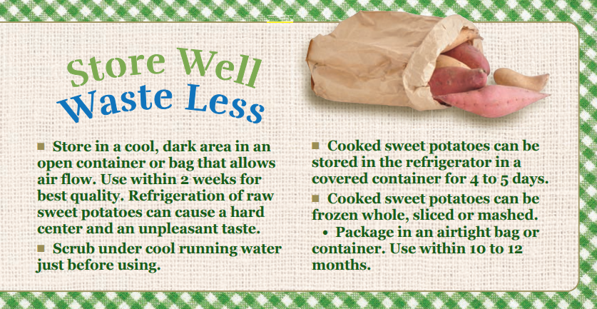 Store Well Waste Less Sweet Potatoes