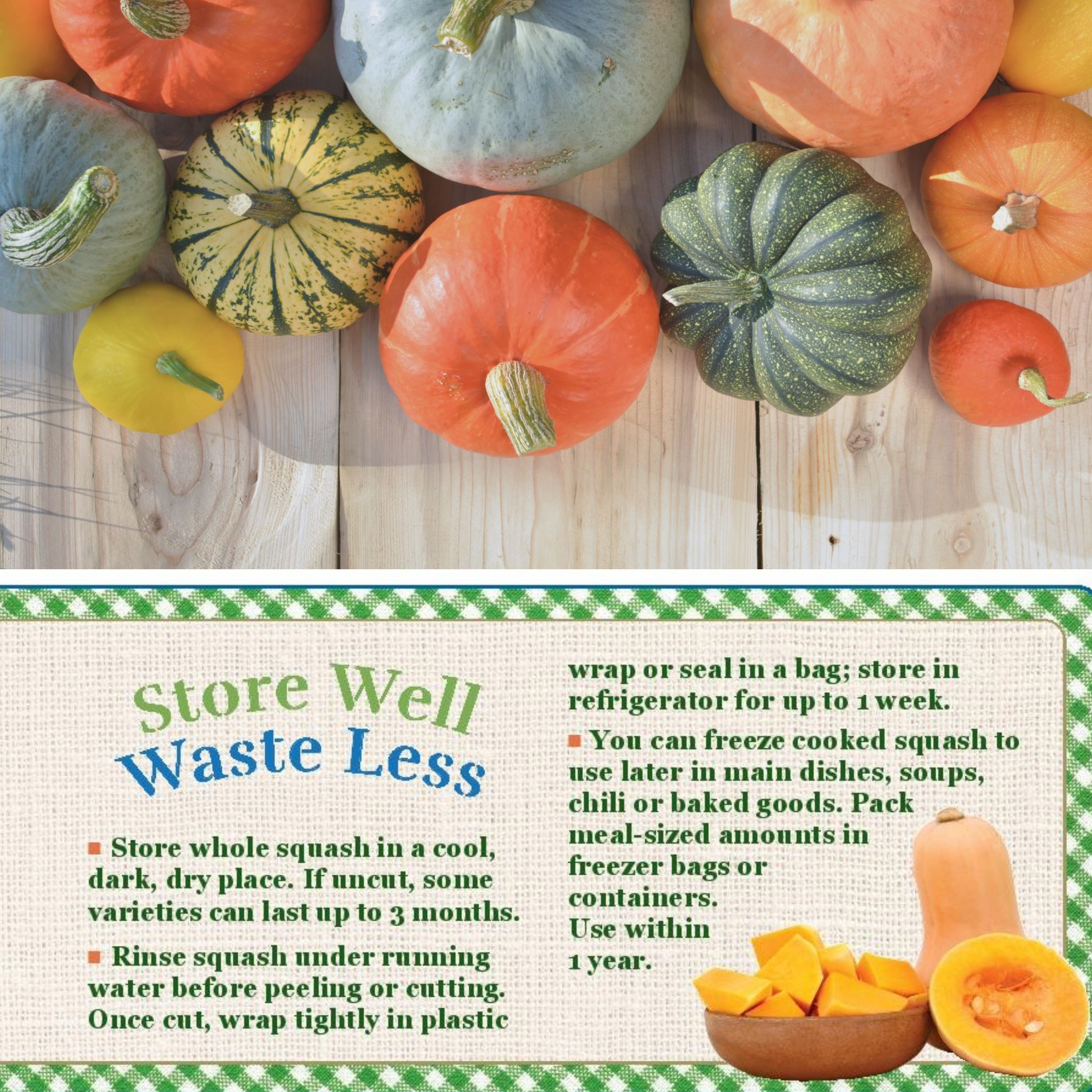 Store Well Waste Less - Winter Squash