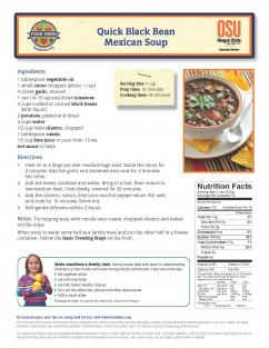 Quick Black Bean Mexican Soup