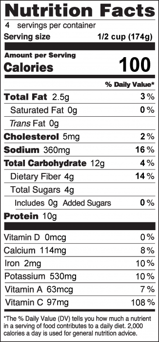 Photo of Nutrition Facts for Lemon Dill Brussels Sprouts