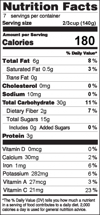 Photo of Nutrition Facts of Orange Rice Salad 