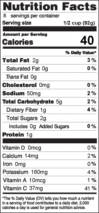 Photo of Nutrition Facts of Zucchini Stir-Fry