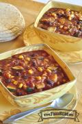 Bowls of Burrito Soup served with tortillas.