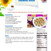 Cranberry Oatmeal Balls Recipe Card