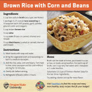 Brown Rice with Corn and Beans Recipe Card