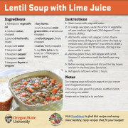 Lentil Soup with Lime Juice Recipe Card