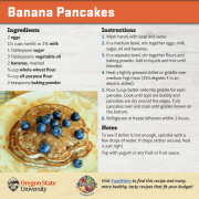 Banana Pancakes Recipe Card