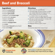 Beef and Broccoli Recipe Card