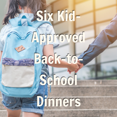 Promo for blog post on back to school dinner recipes 