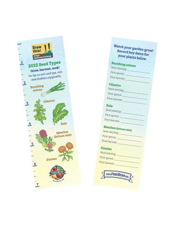 Bookmark for Household/Individuals 2022 Mailings With Link to Growing Tips